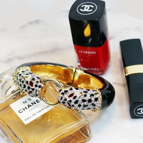 ⚜️ Exquisite Rare Vintage Kenneth Lane Crystal Leopard Bracelet - Picture 4 of 13